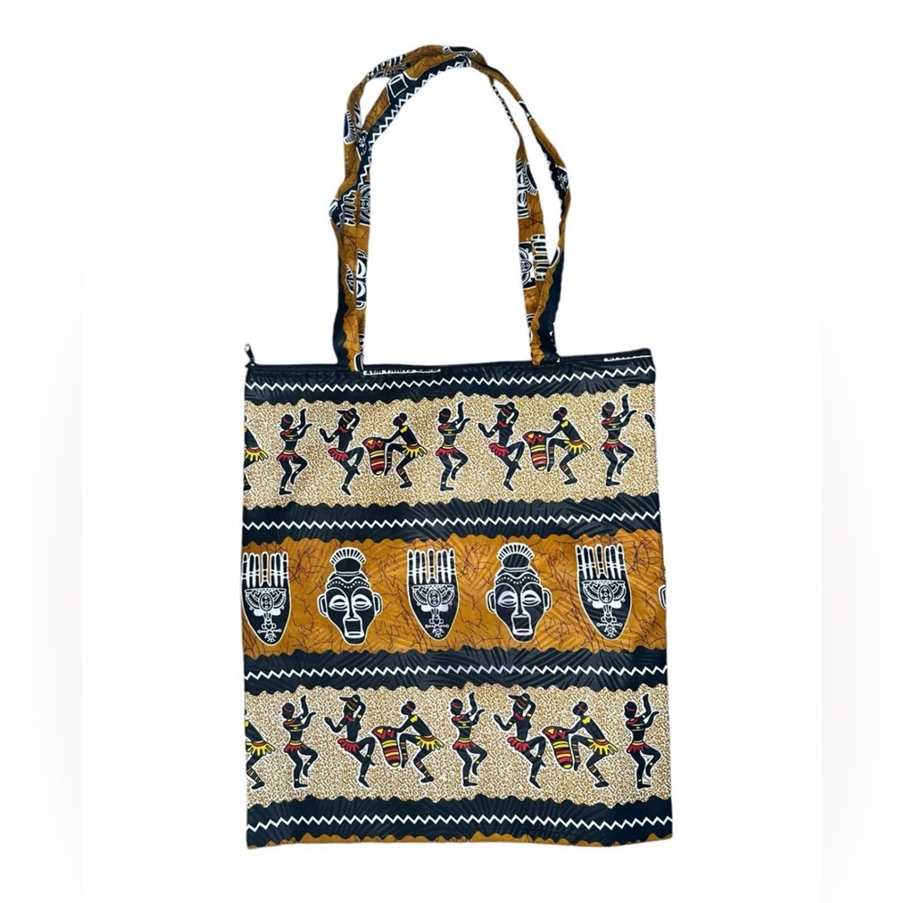 African Print Wax Fabric Tote Bag – Handmade in Ivory Coast